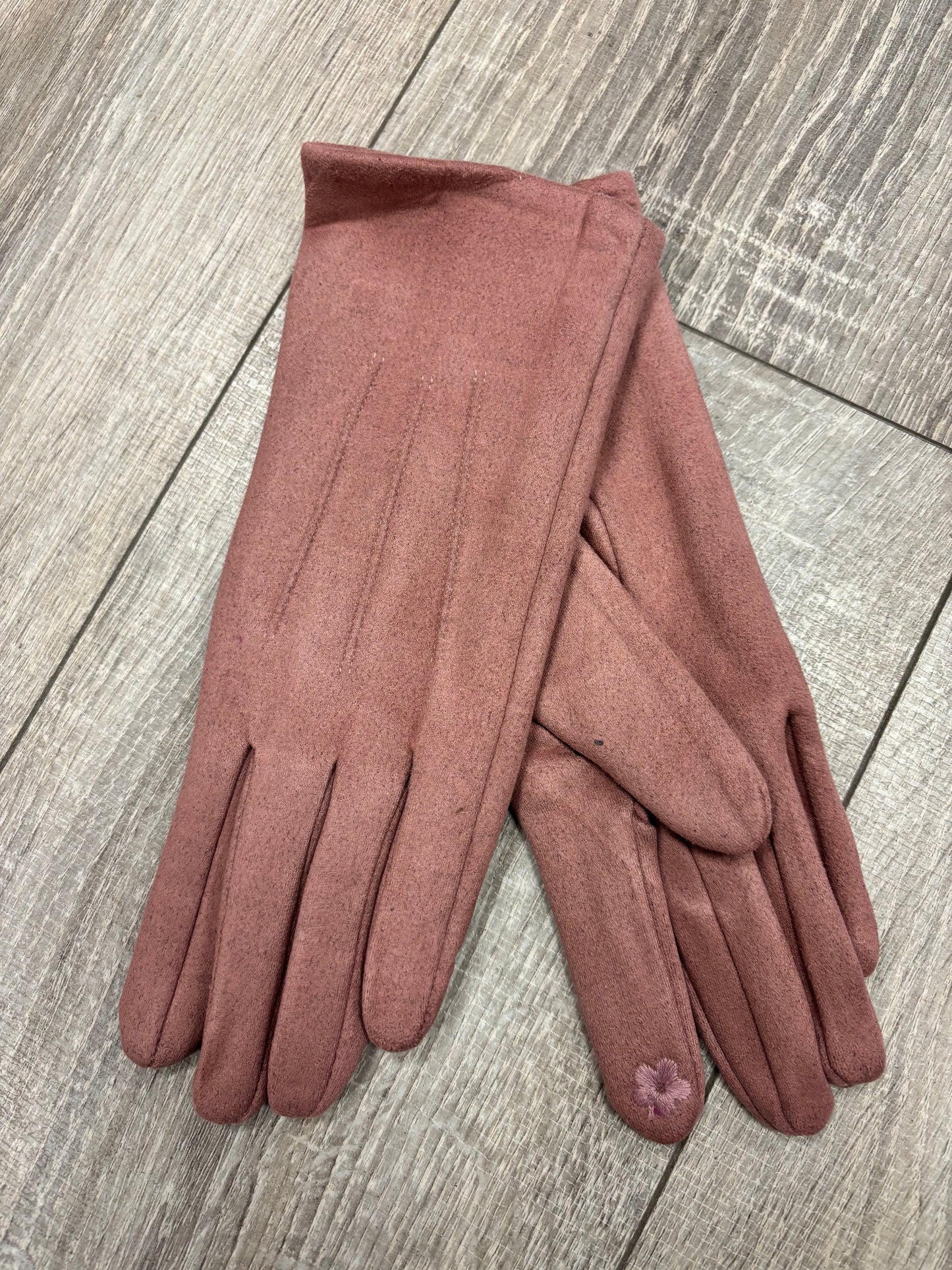 Jess faux suede gloves