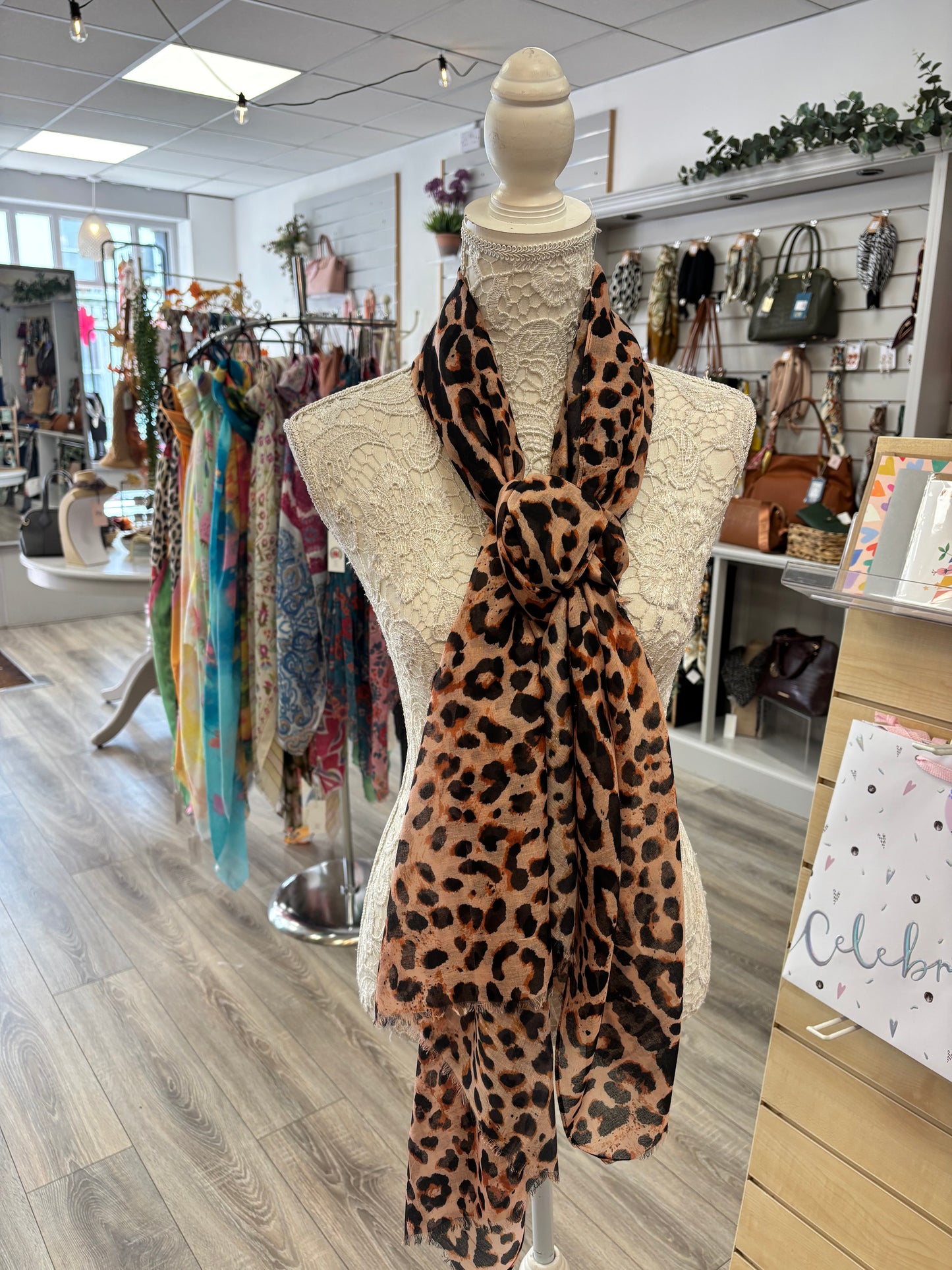 Leona animal print scarf