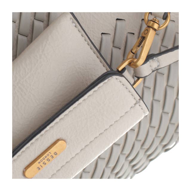 FRAN FASHIONABLE WOVEN TEXTURAL TOTE WITH SCARF