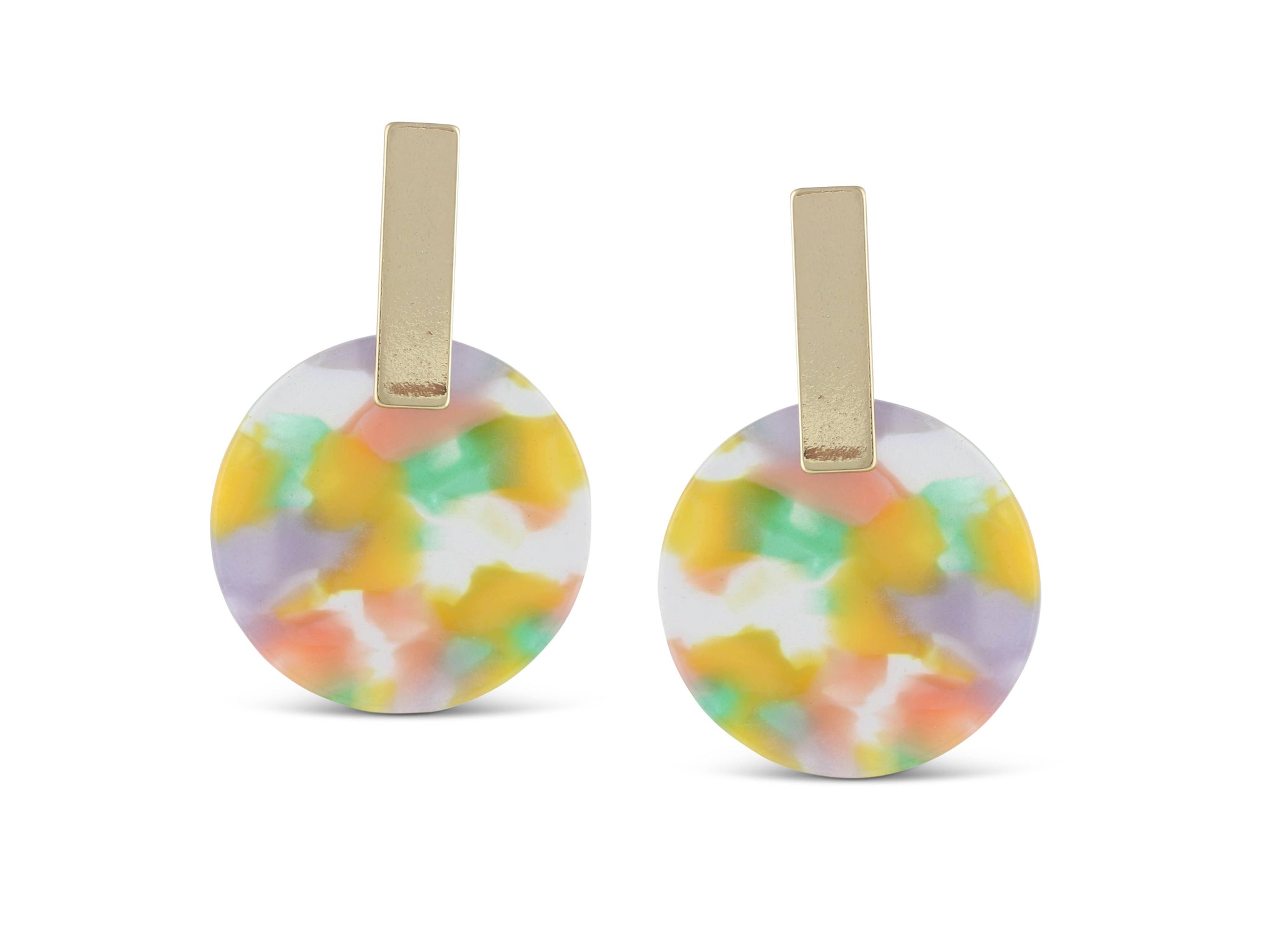 Emma Resin Disc Earrings