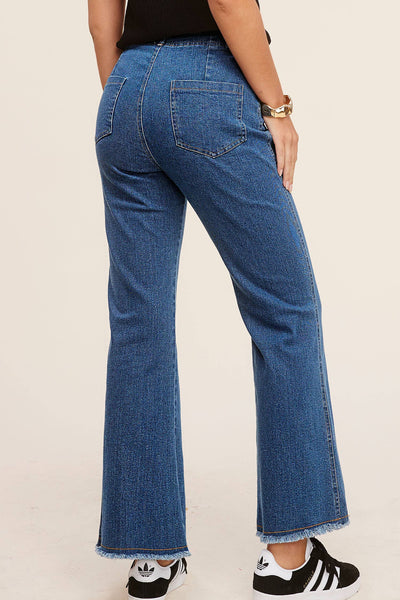 Molley Soft Washed Stretchy High Waisted Flare Pants