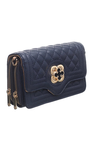 Quilted Flap Over Cross Body Bag