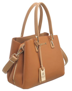 TESSA THREE COMPARTMENT TWO TONE HANDBAG