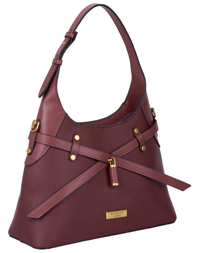 CHERRY CONTEMPORARY HARNESS SHOULDER BAG