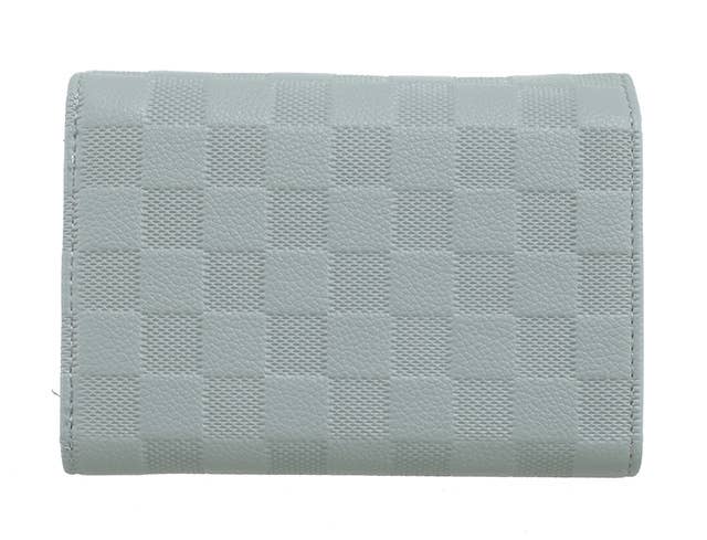 CHECKERBOARD TRIFOLD WALLET