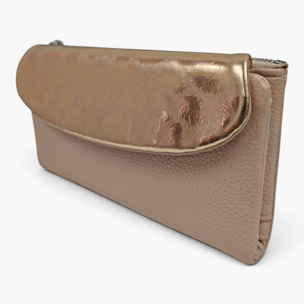 Nora Soft Pu Metallic Leopard Print Long Purse Gift Box