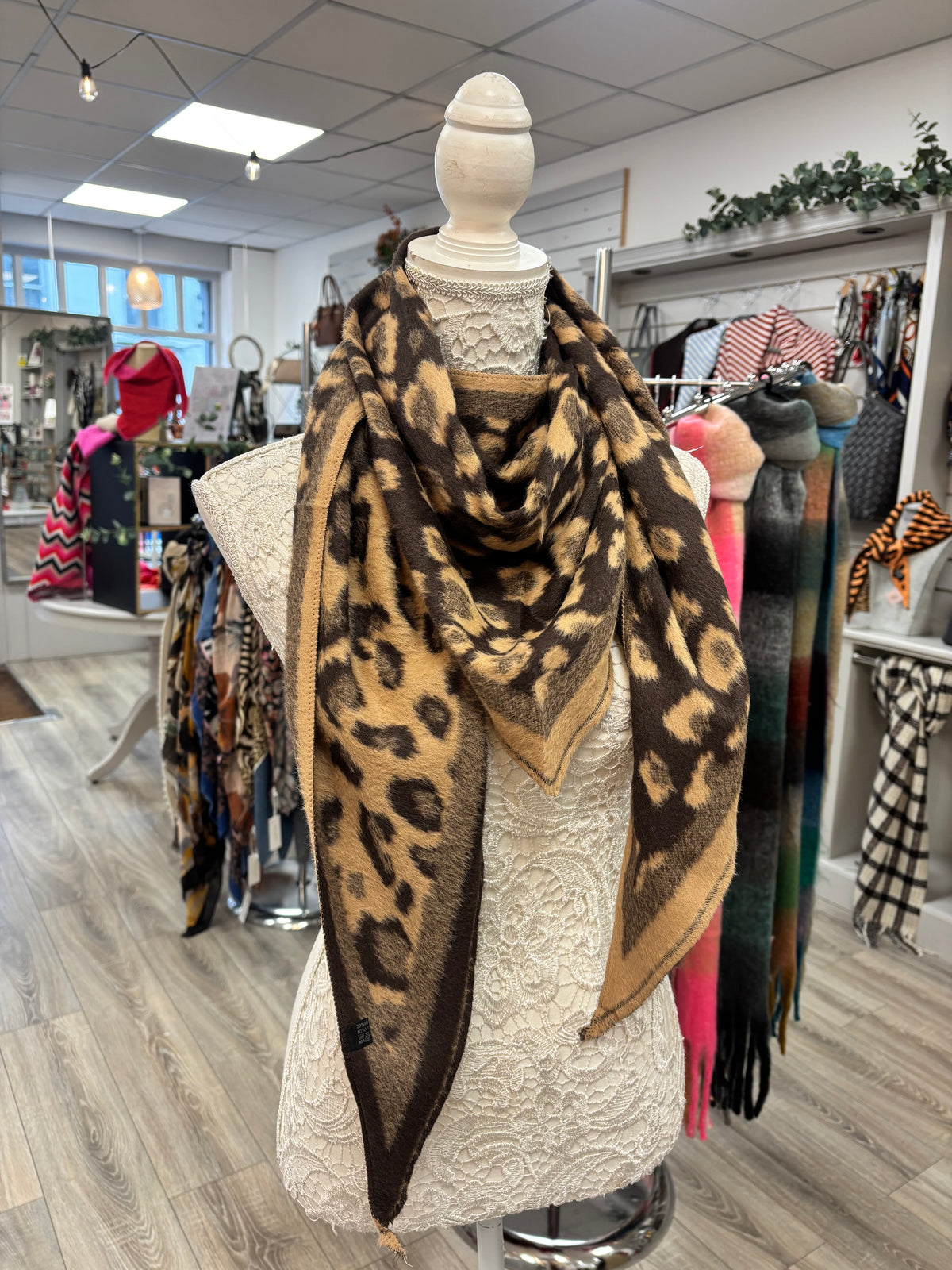 Shauna leopard print triangle knit