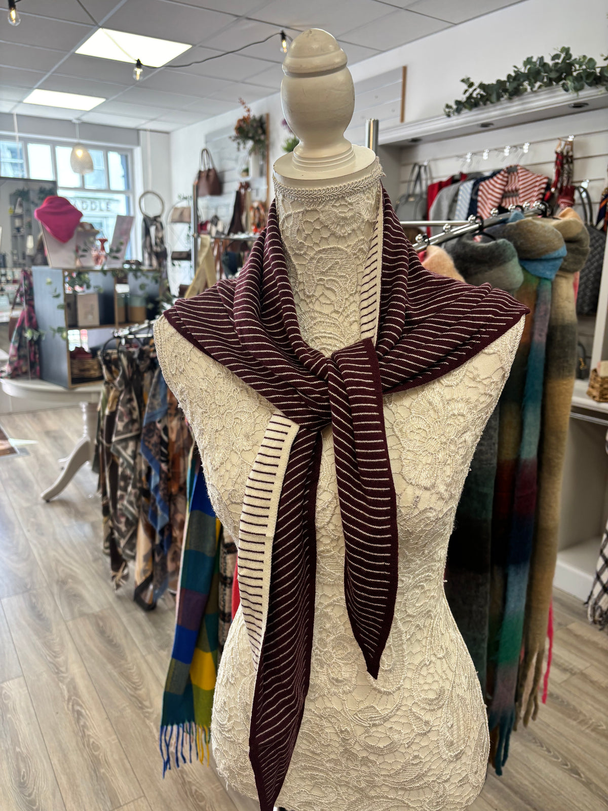 Larissa stripe triangle knit