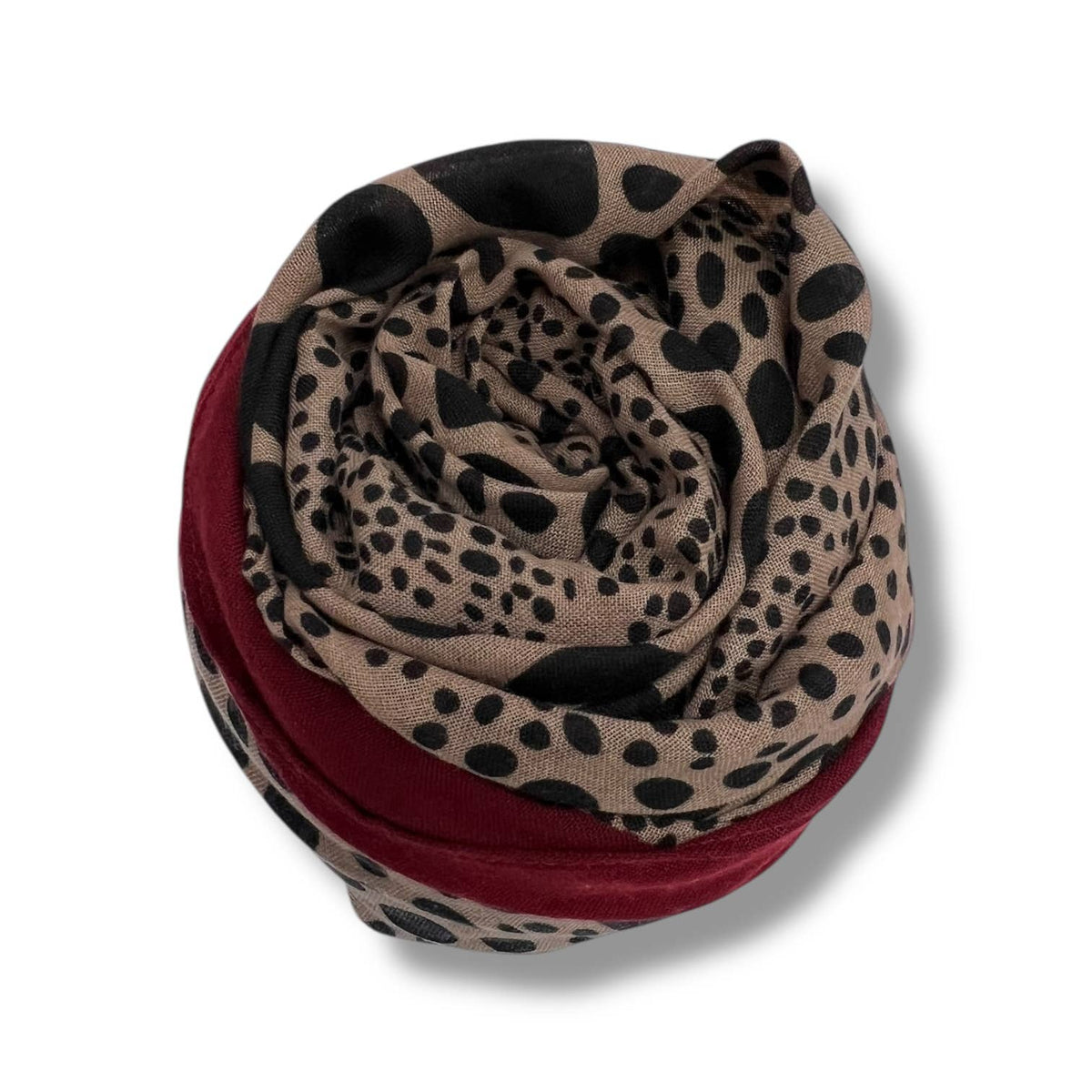 Freya Leopard dots print scarf