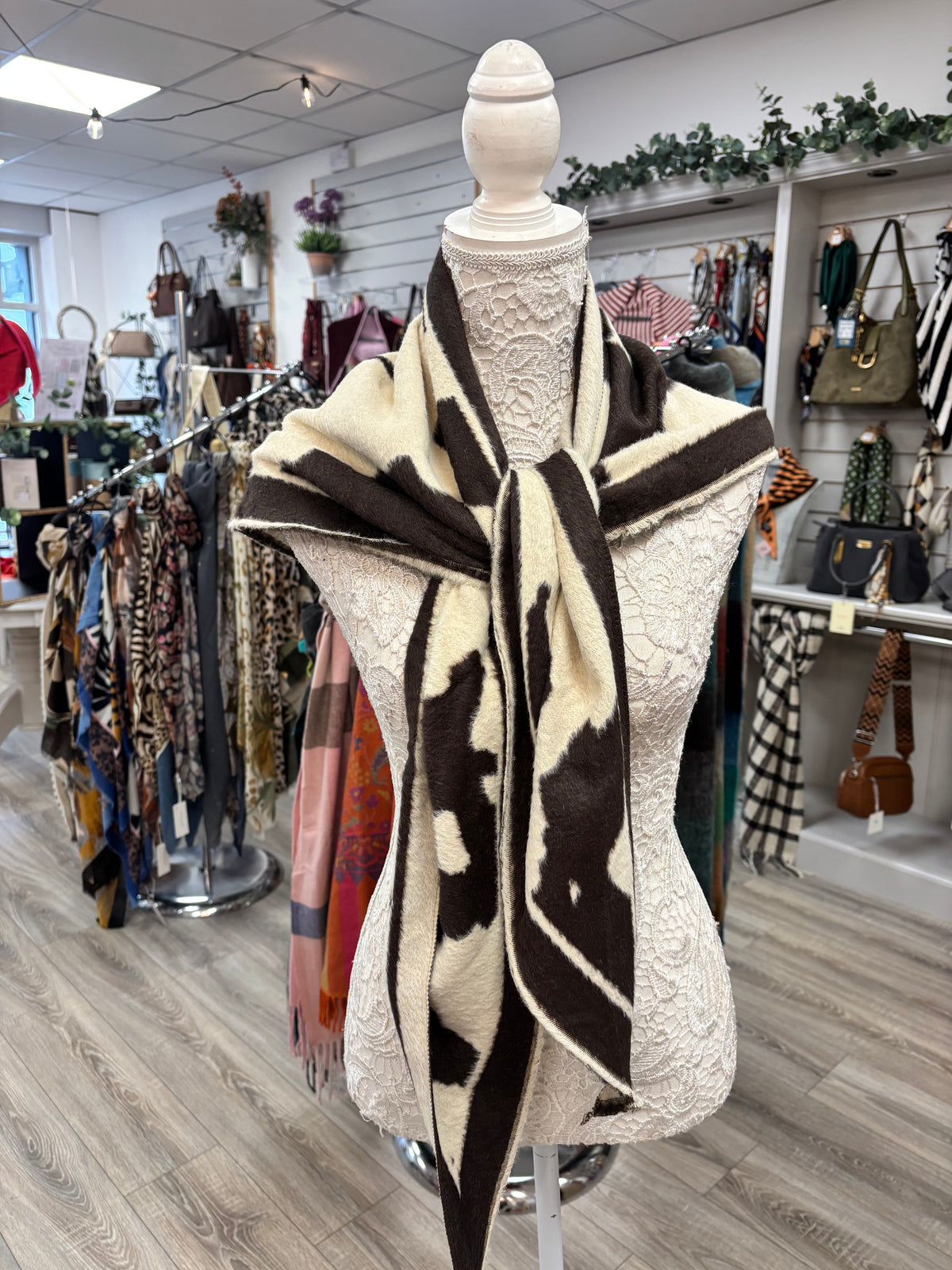Molly cow print triangle knit