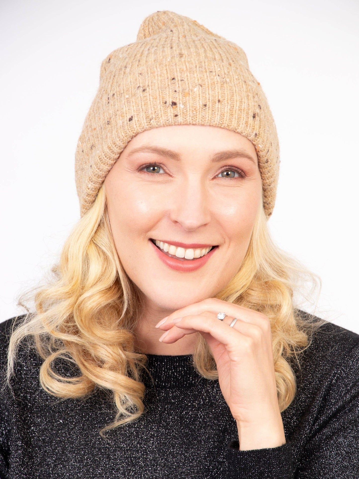Lainey Beanie Hat - Brown Marl
