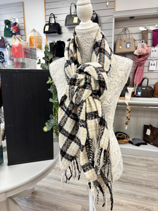Harlow checked scarf