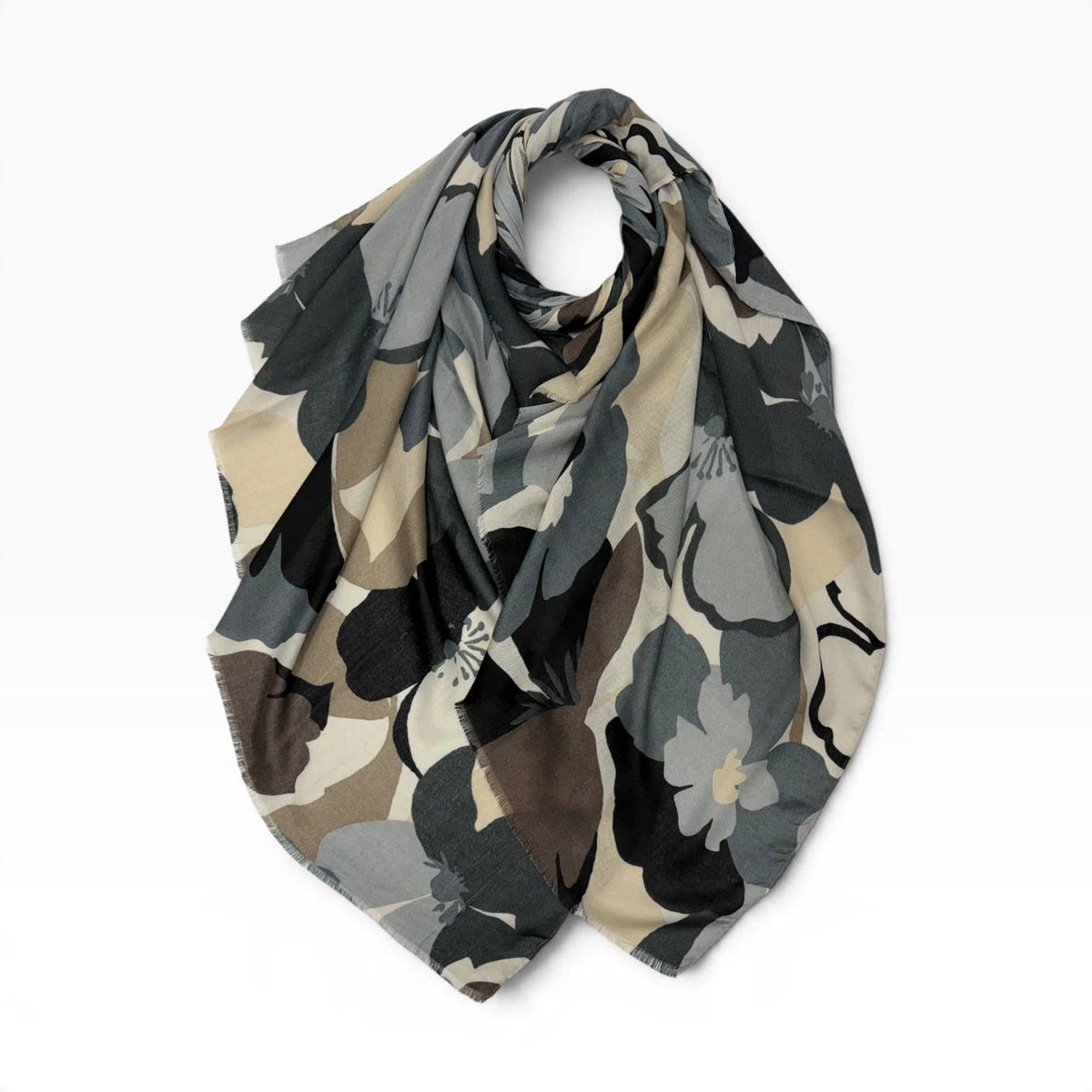 Poppy Floral Print Lightweight Scarf
