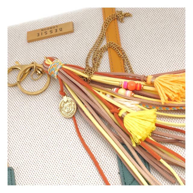 CHLOE CANVAS COLOURFUL STRIPED TOTE