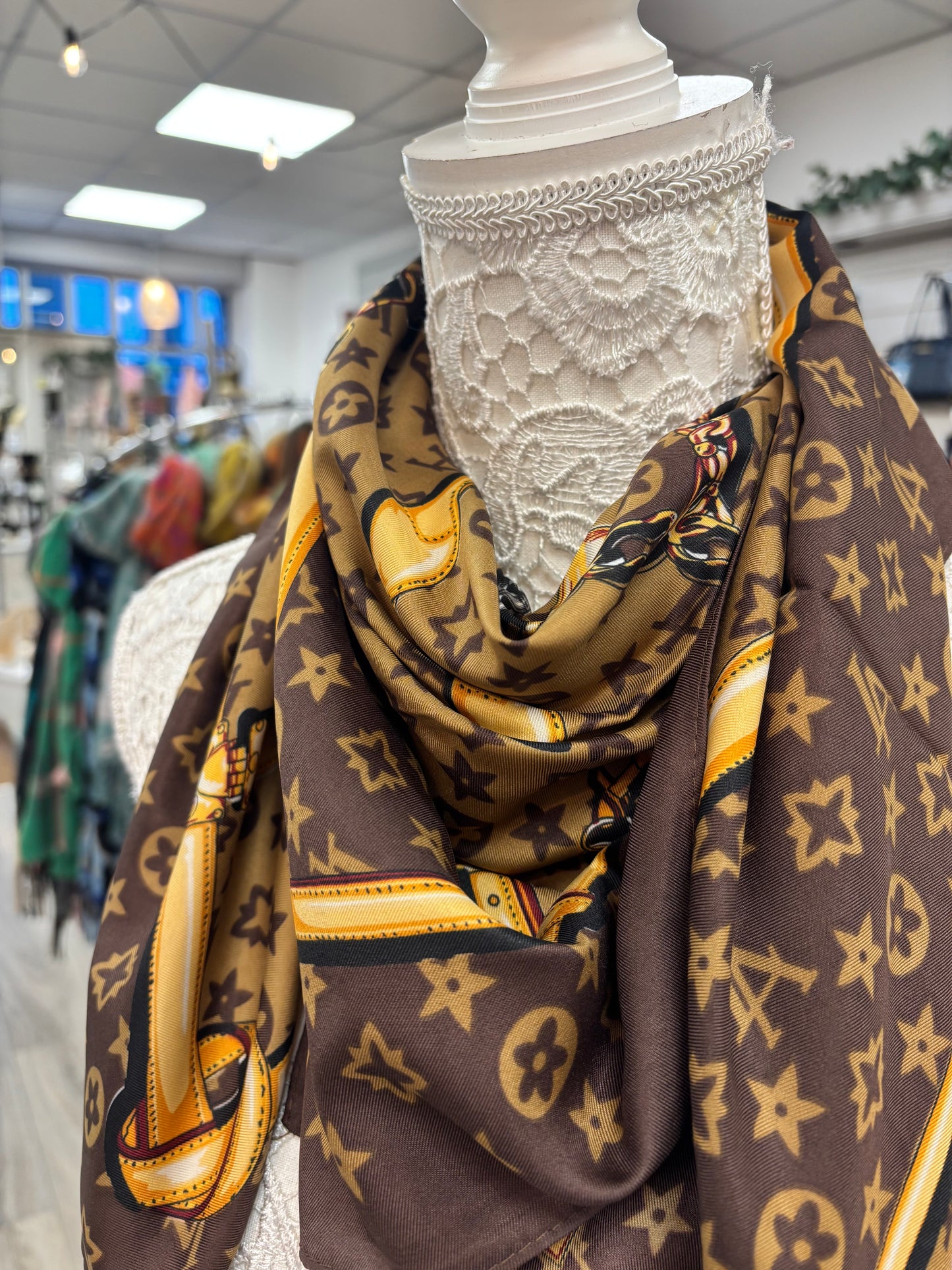 Anais designer inspired square scarves