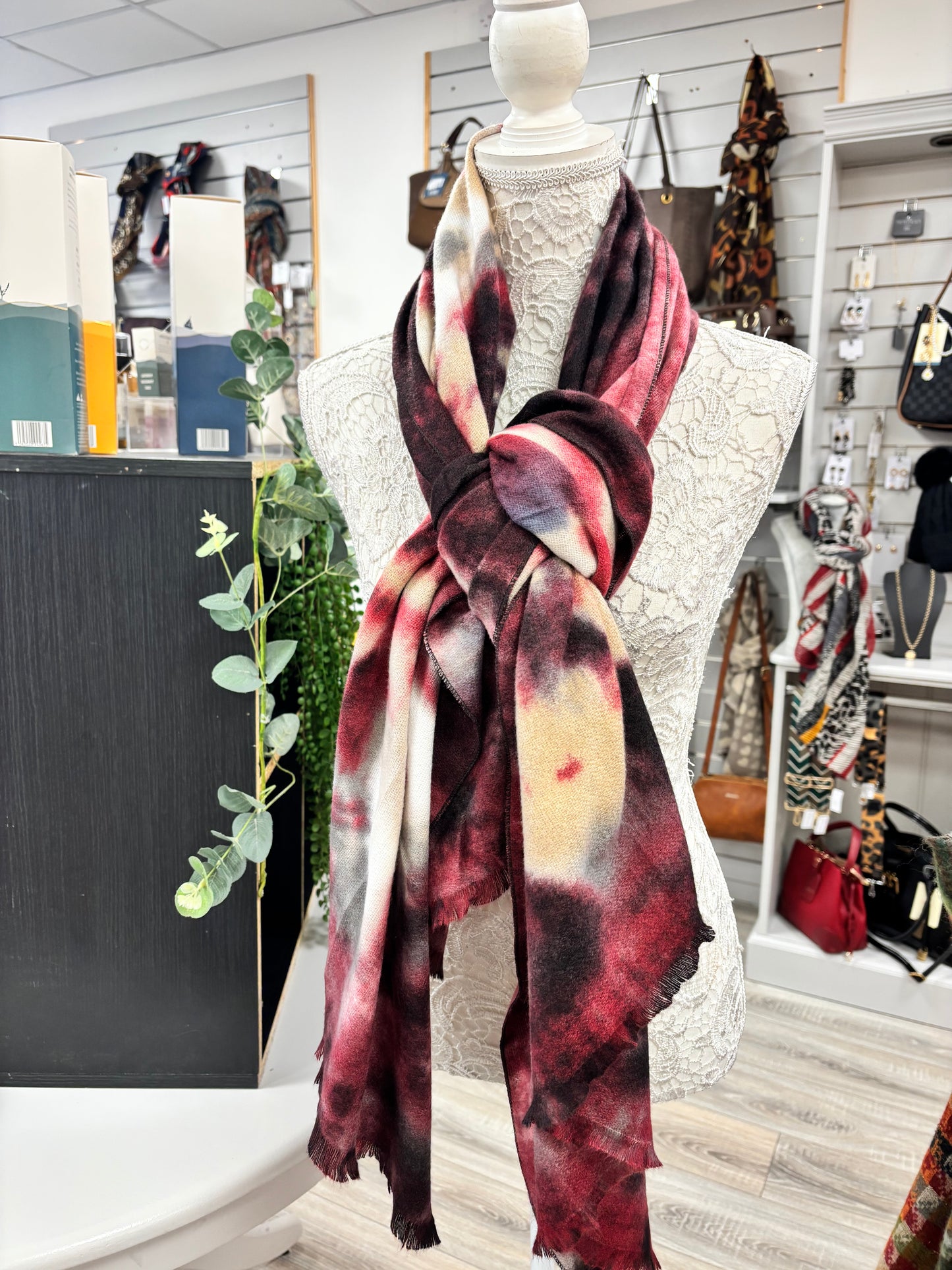 Georgia marble effect scarf