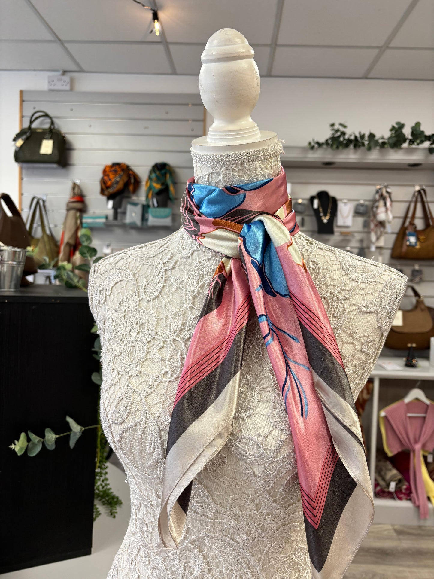 Satin feel neck scarves