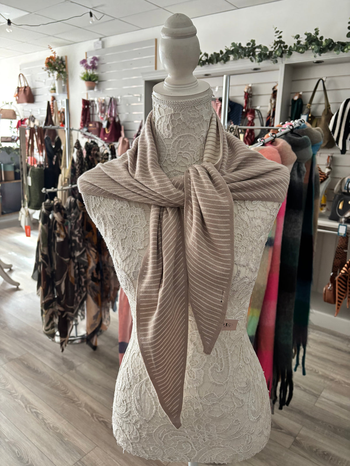 Larissa stripe triangle knit