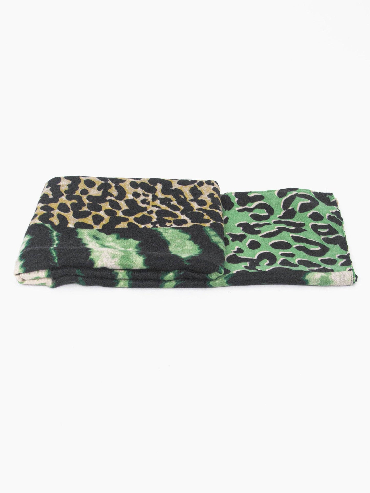 Greta Lightweight Scarf - Green, Animal