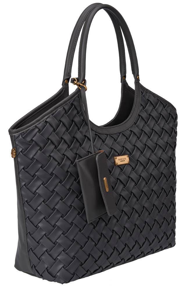 Olive OVERSIZED BASKET WEAVE TOTE