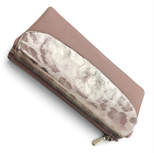 Nora Soft Pu Metallic Leopard Print Long Purse Gift Box