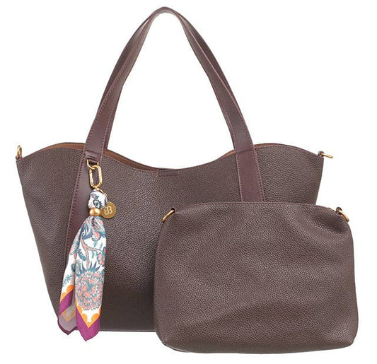 LILAH 2 IN 1 TOTE WITH SCARF