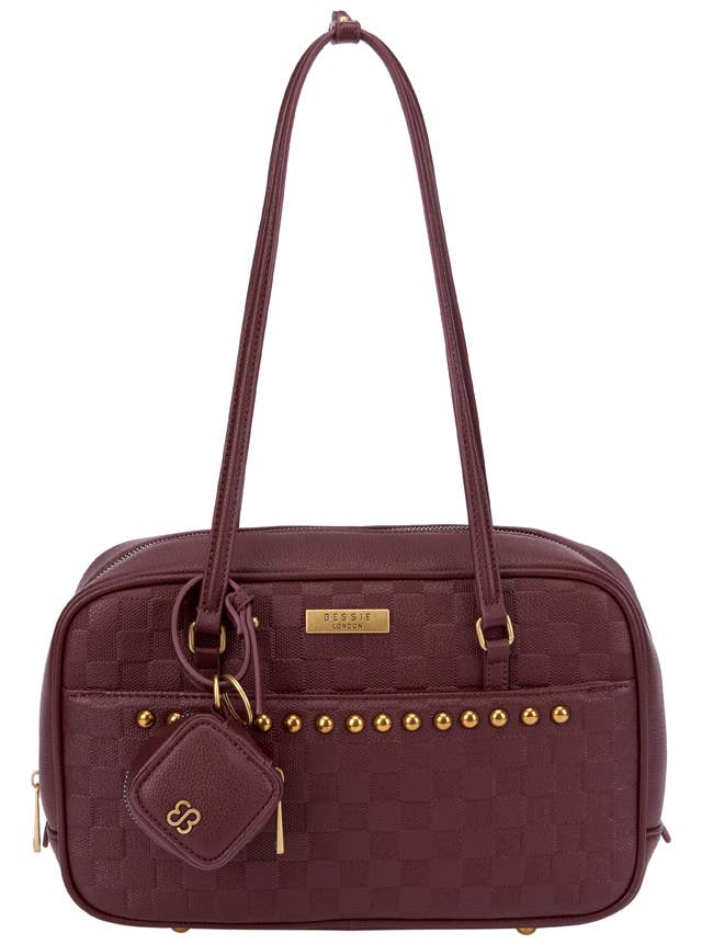 Ember EMBOSSED SHOULDER BAG WITH TINY COIN BAG