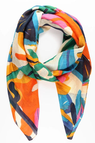 Tropical print scarf