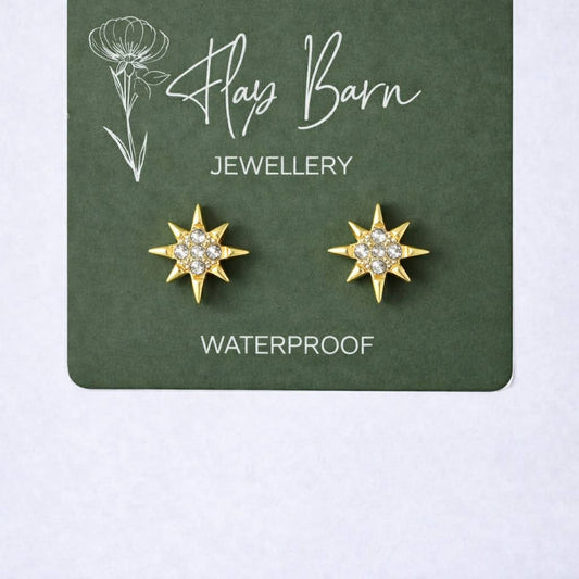 Tarnish Resistant Starburst Studs