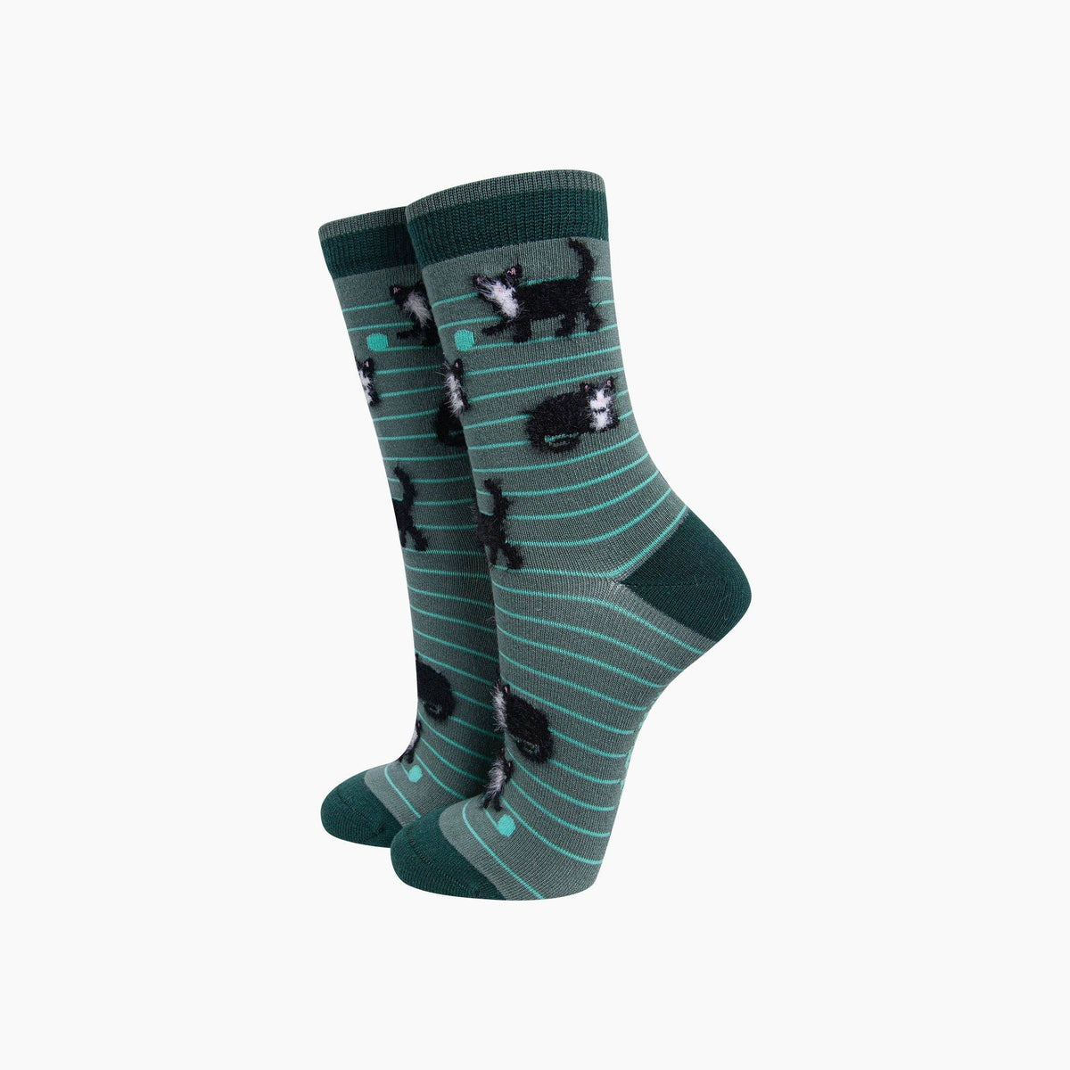 Green Cat Women's Fluffy Bamboo Socks