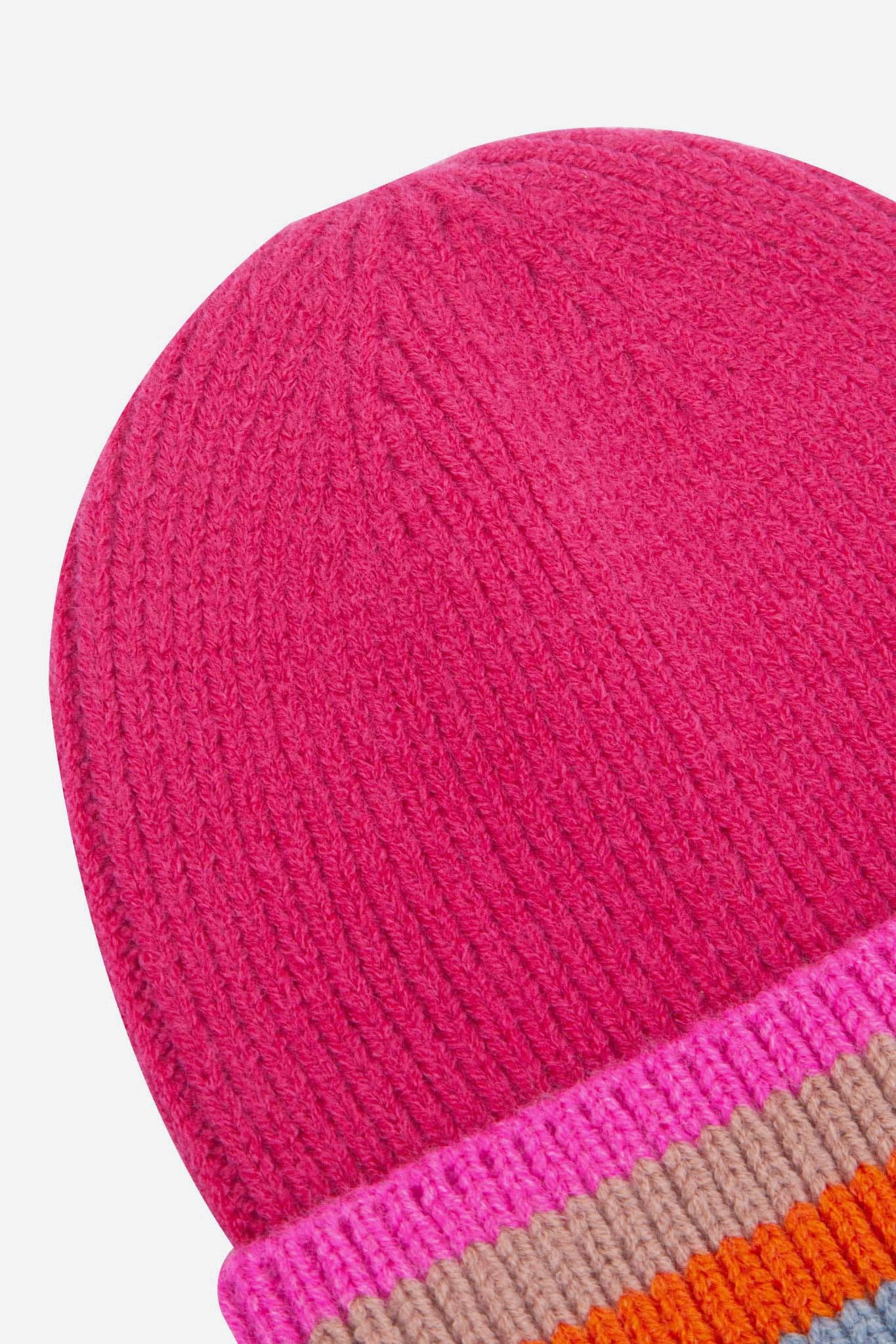 Delta Hot Pink Rainbow Stripe beanie