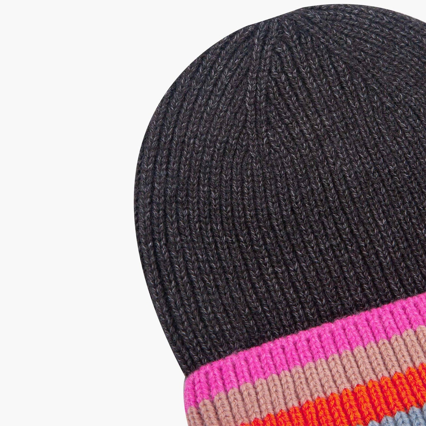 Delta Black Rainbow Stripe Beanie Hat