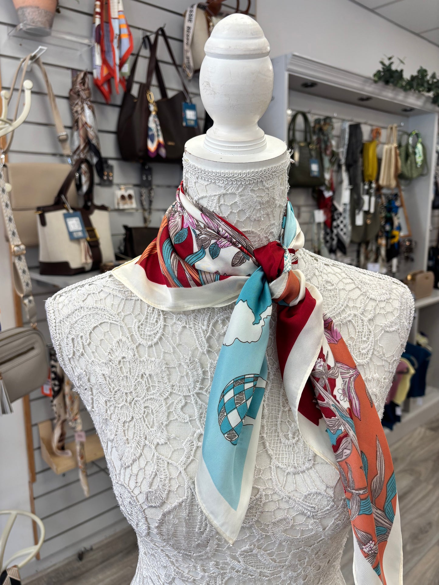 Mena oriental print neck scarf