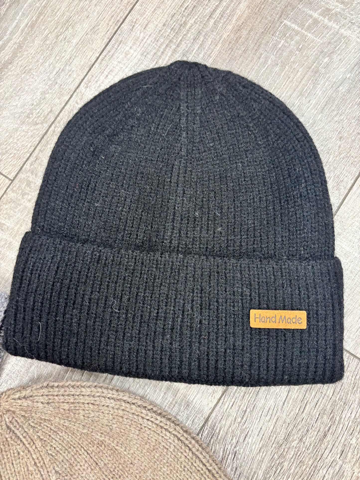 Fine knit beanie hat