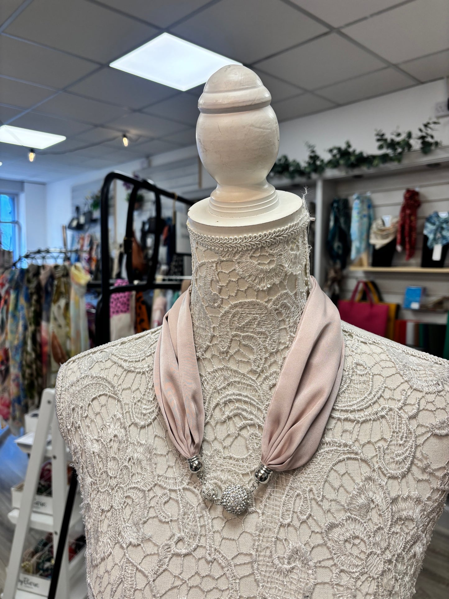 Gem diamanté scarf/necklace