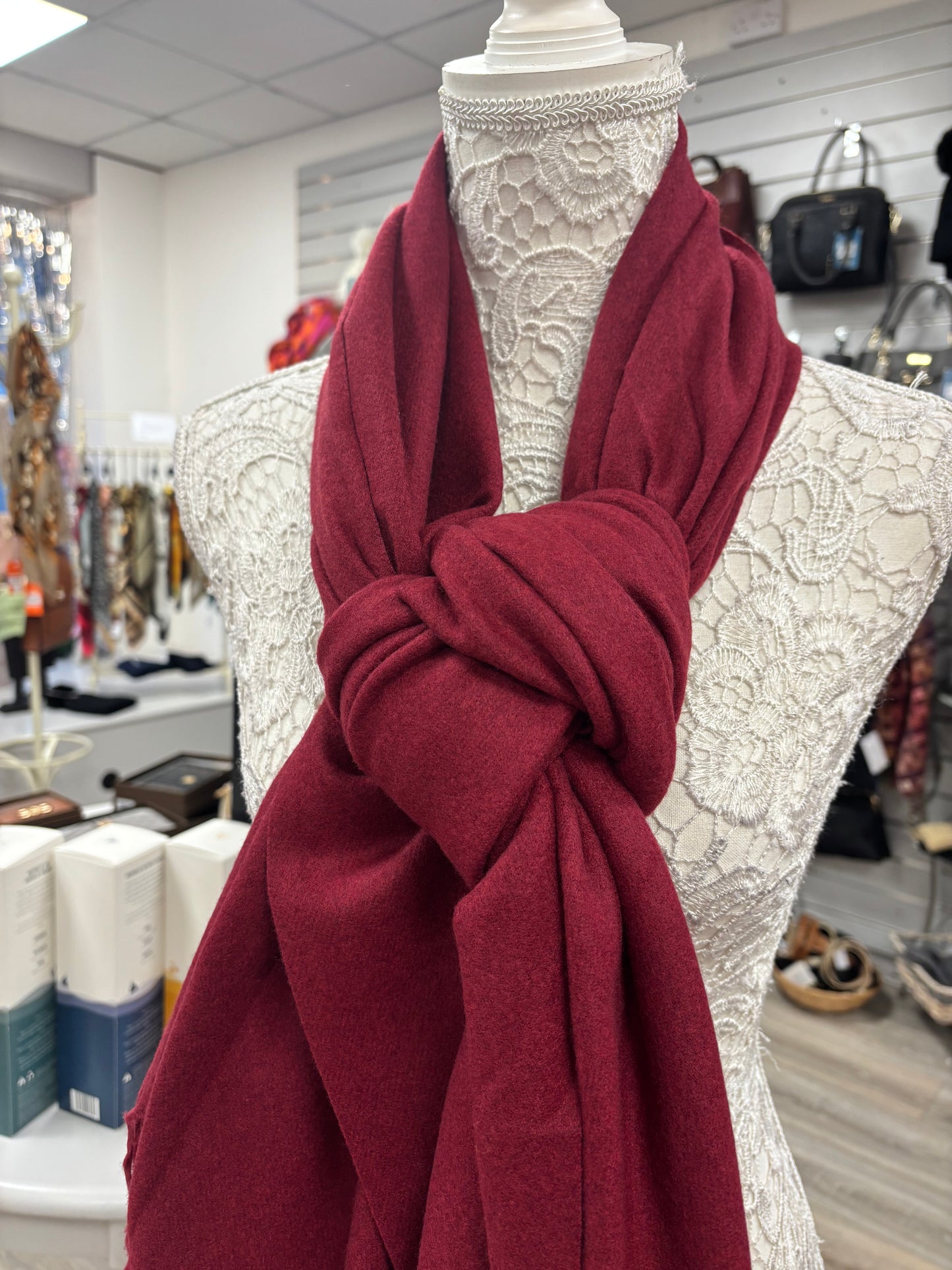 Savi plain tassel scarf