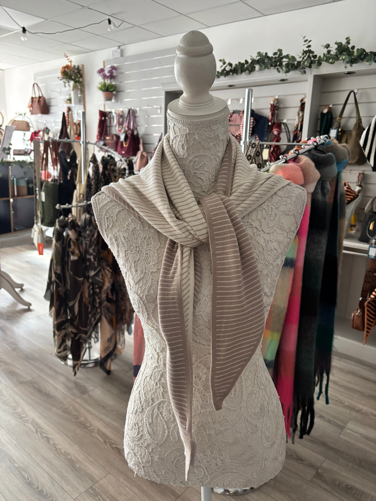 Larissa stripe triangle knit