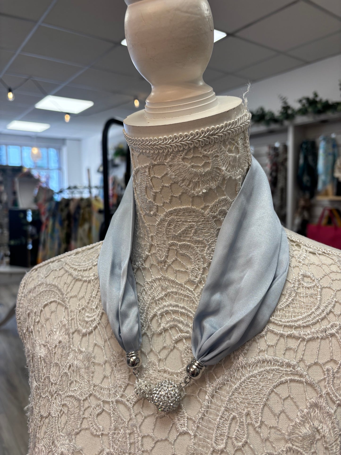 Gem diamanté scarf/necklace