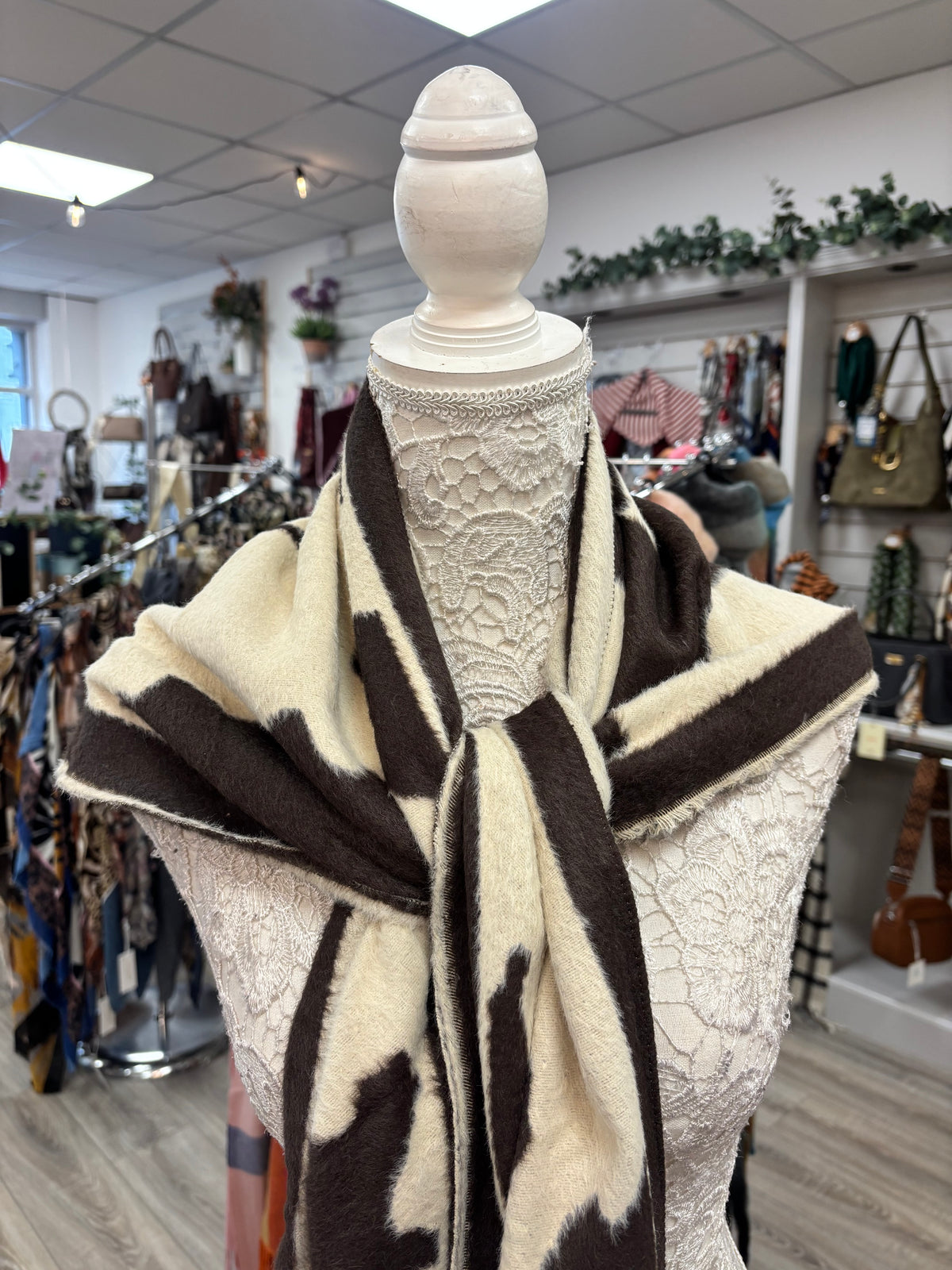 Molly cow print triangle knit
