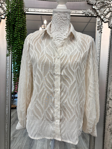 Jess Patterned sheer Blouse