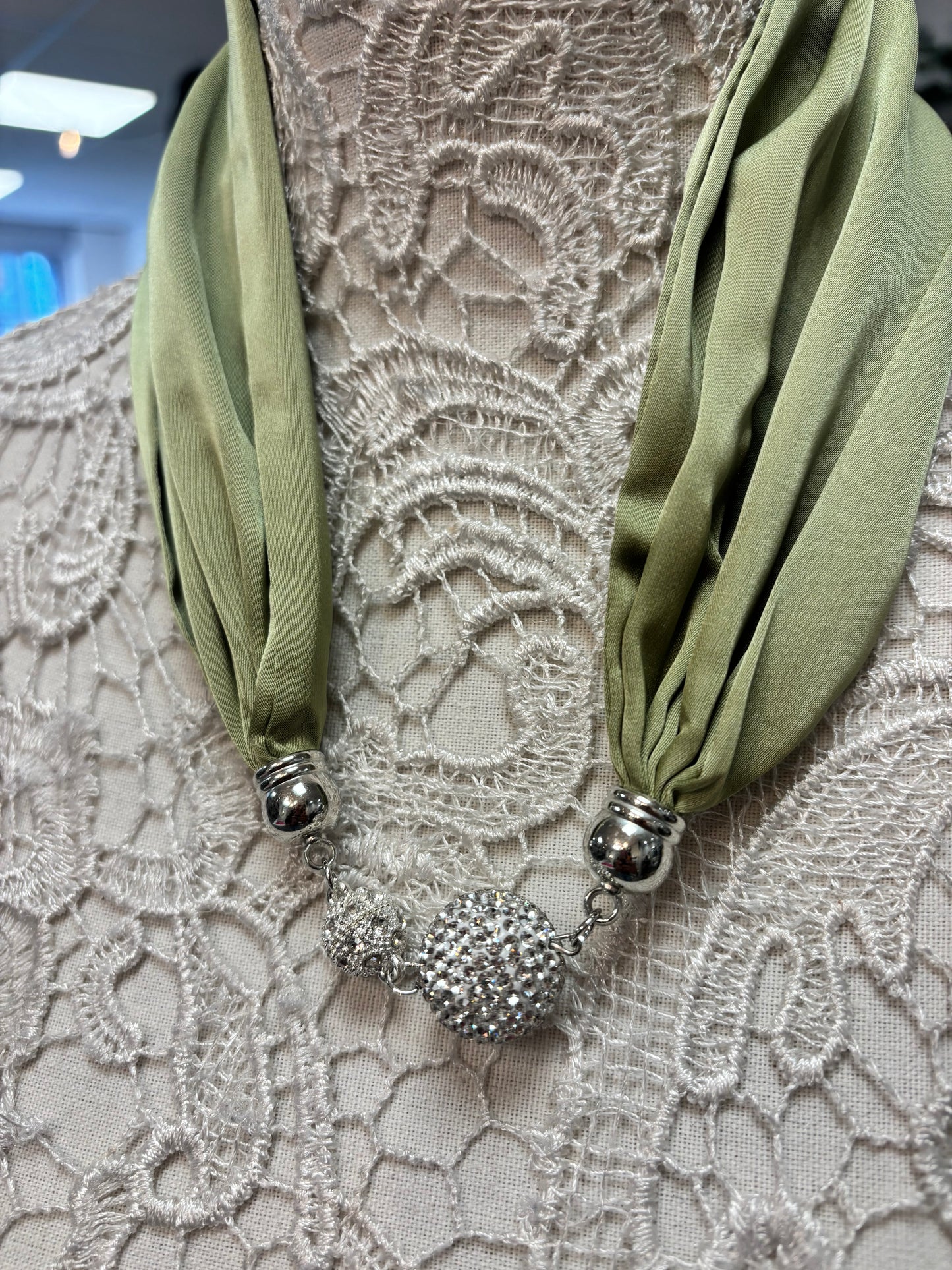 Gem diamanté scarf/necklace