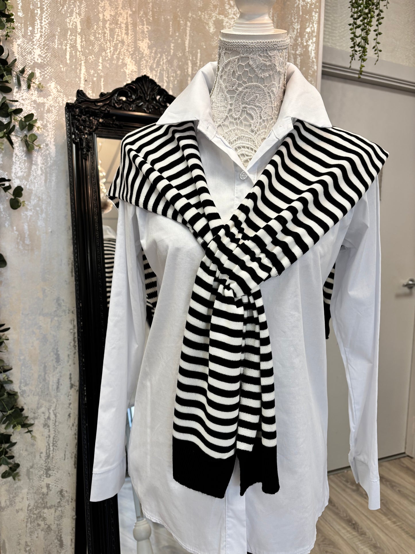 Siri striped Mock Knit (fake jumper)
