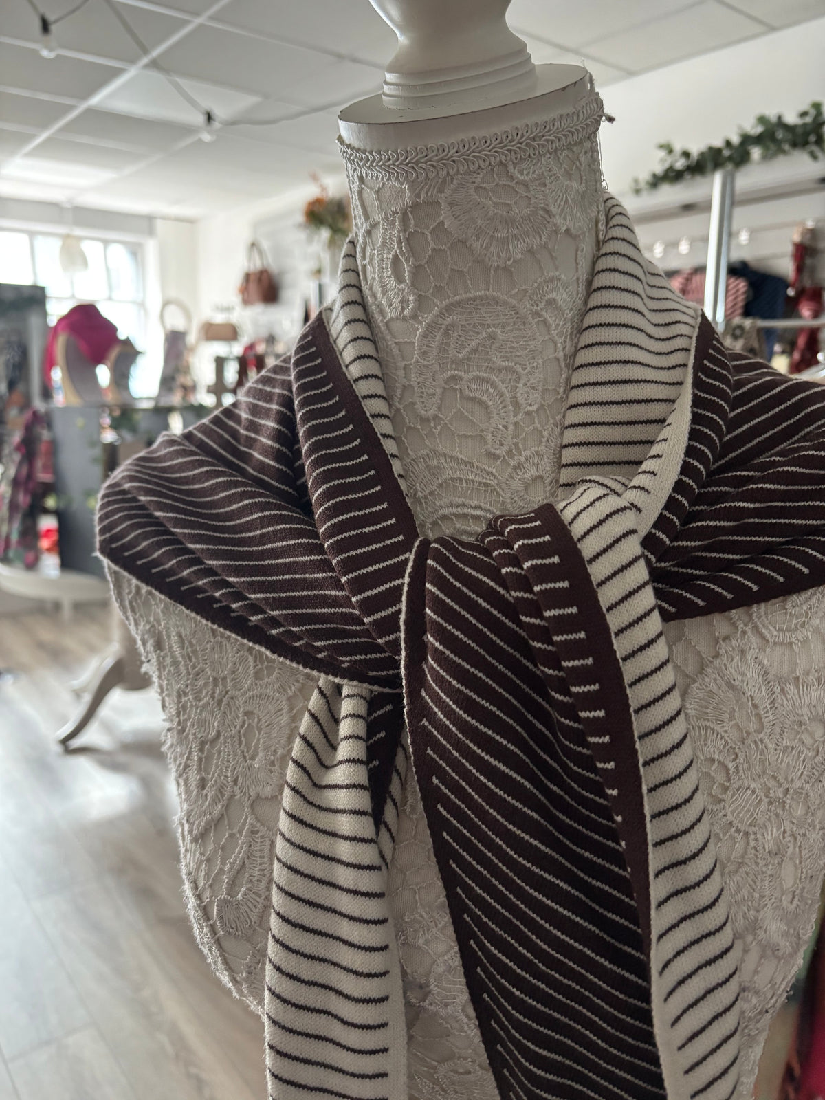 Larissa stripe triangle knit
