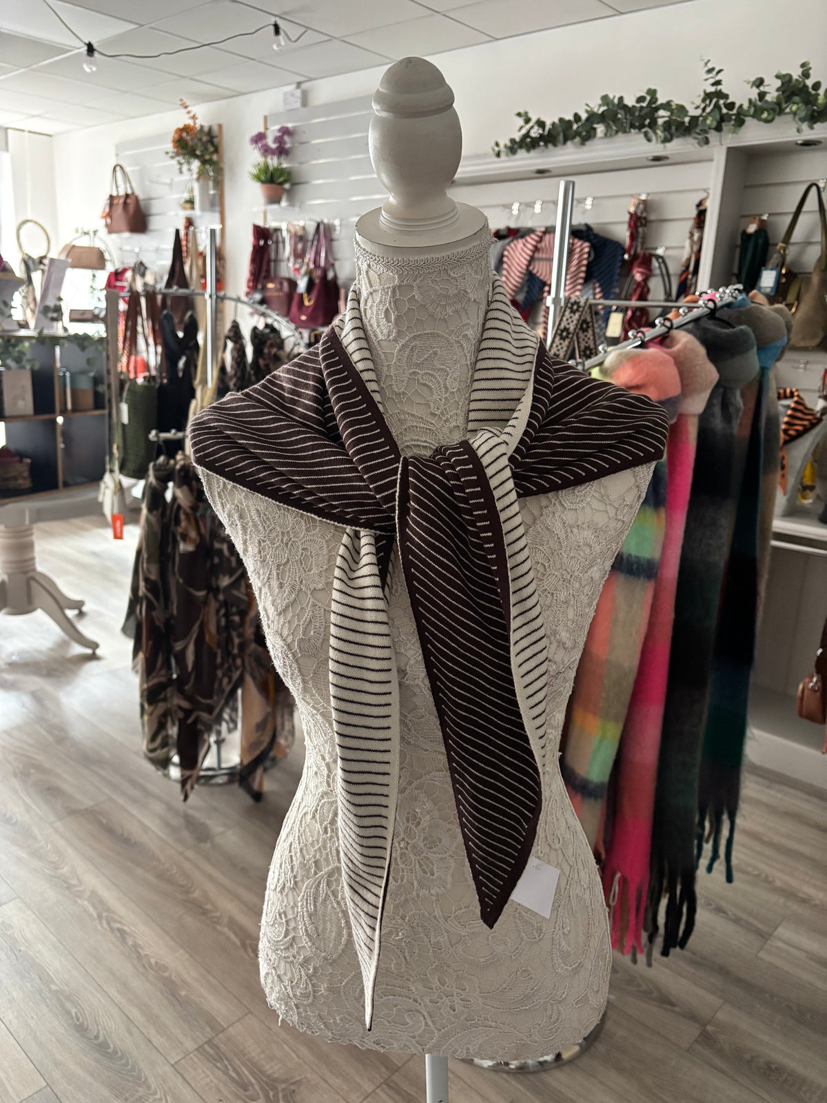 Larissa stripe triangle knit