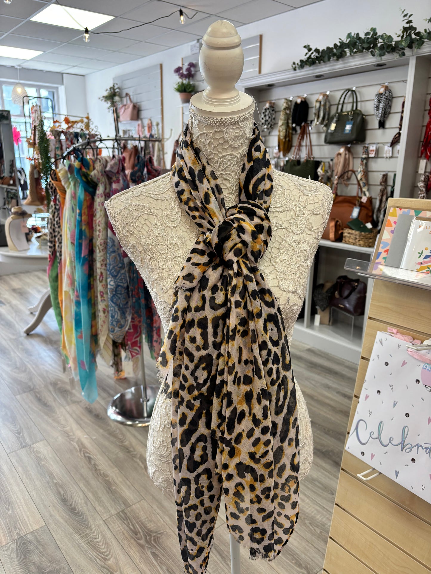 Leona animal print scarf