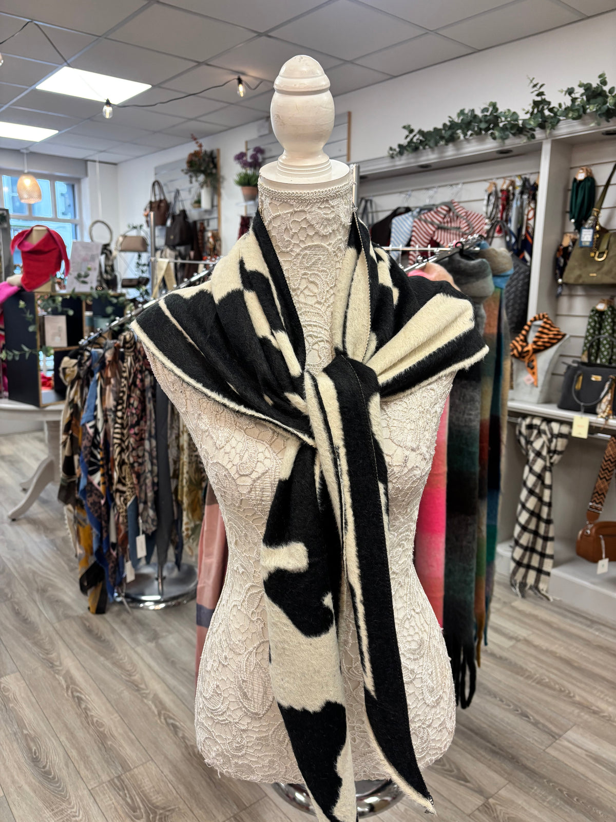 Molly cow print triangle knit