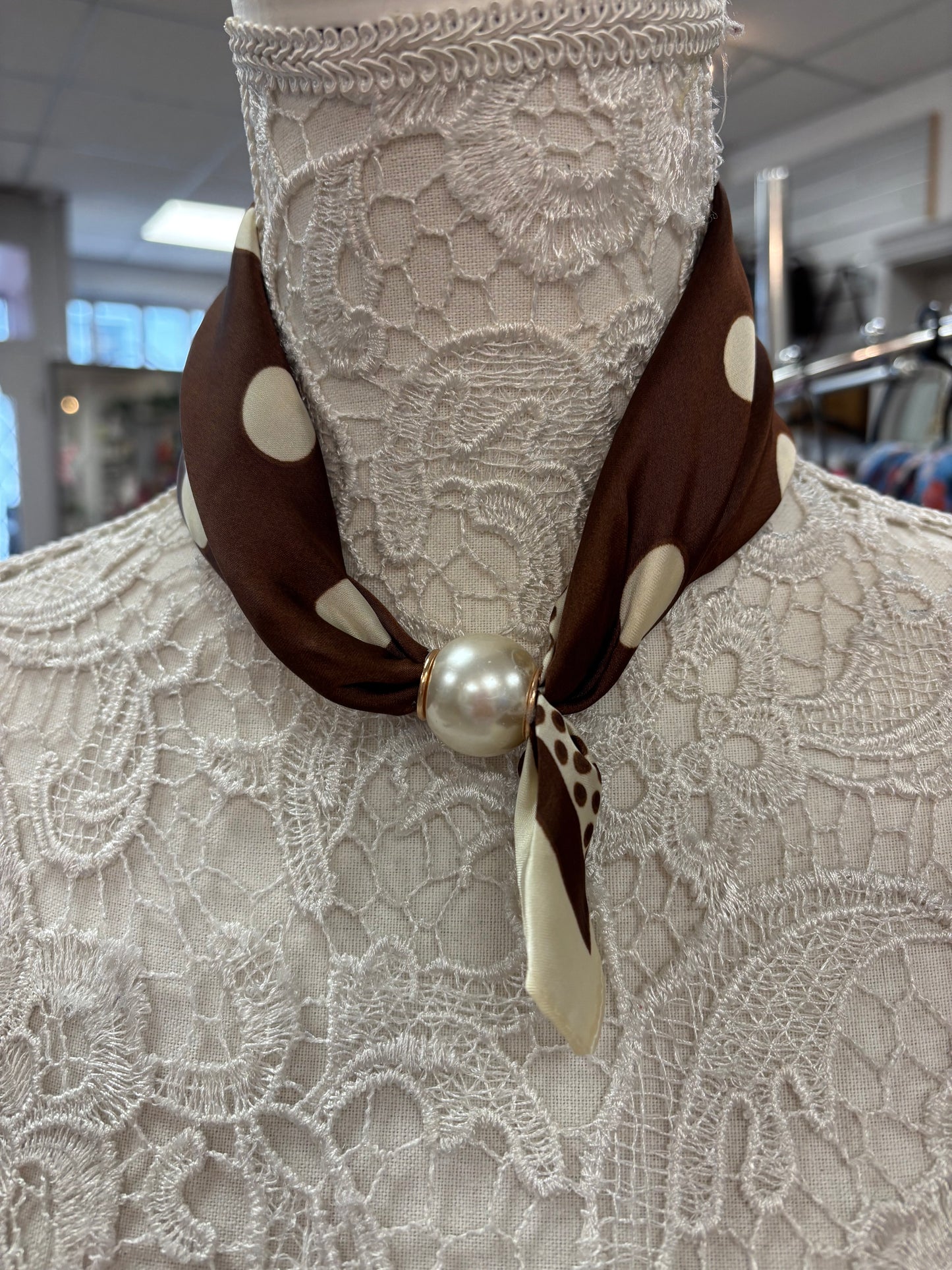 Betty brown spot scarf
