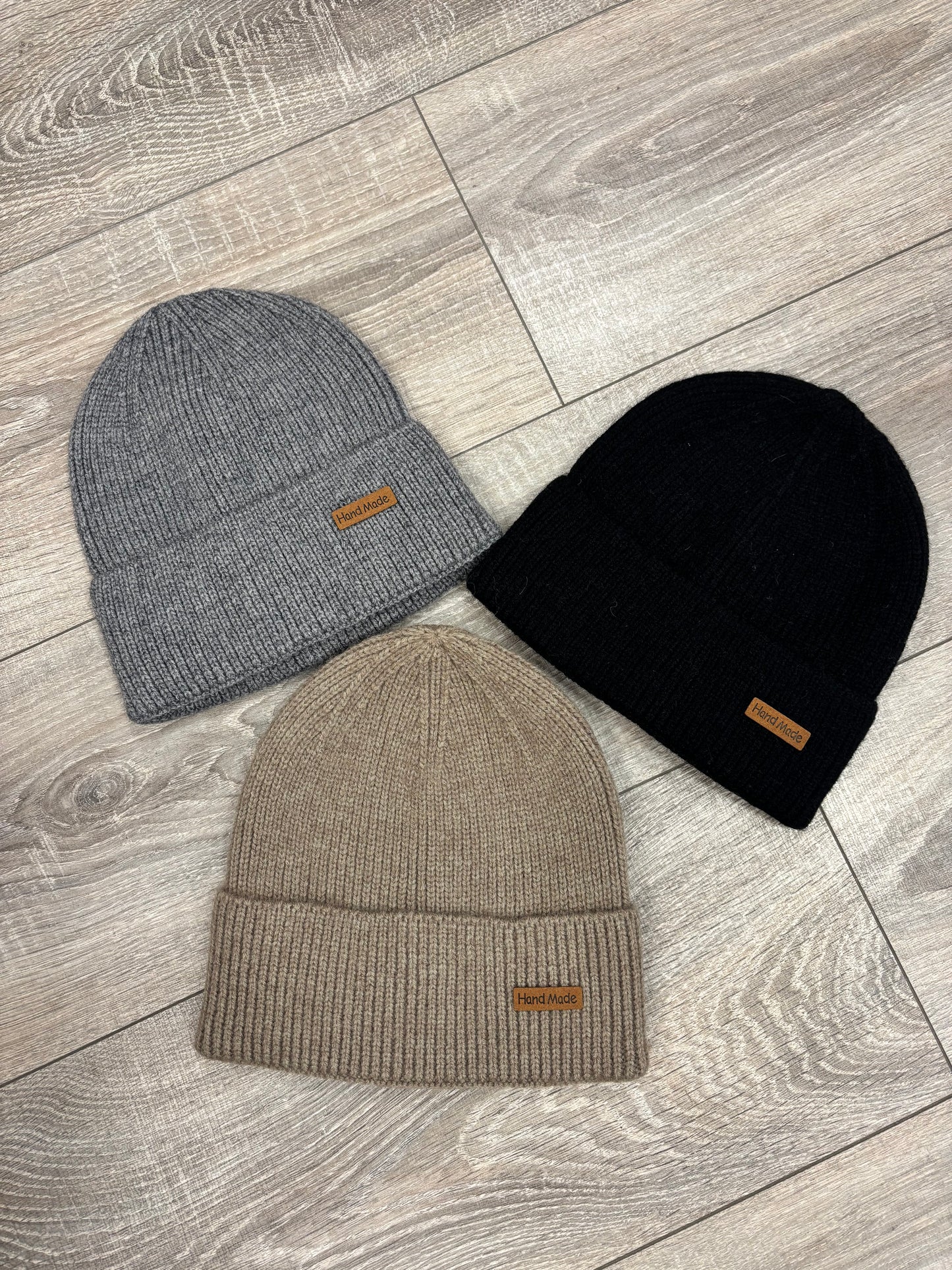 Fine knit beanie hat