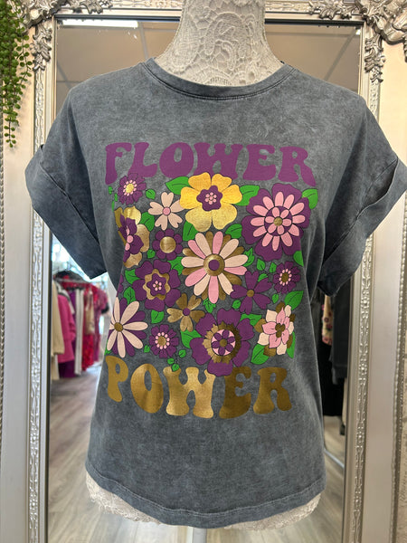 Flower power Print T-Shirt