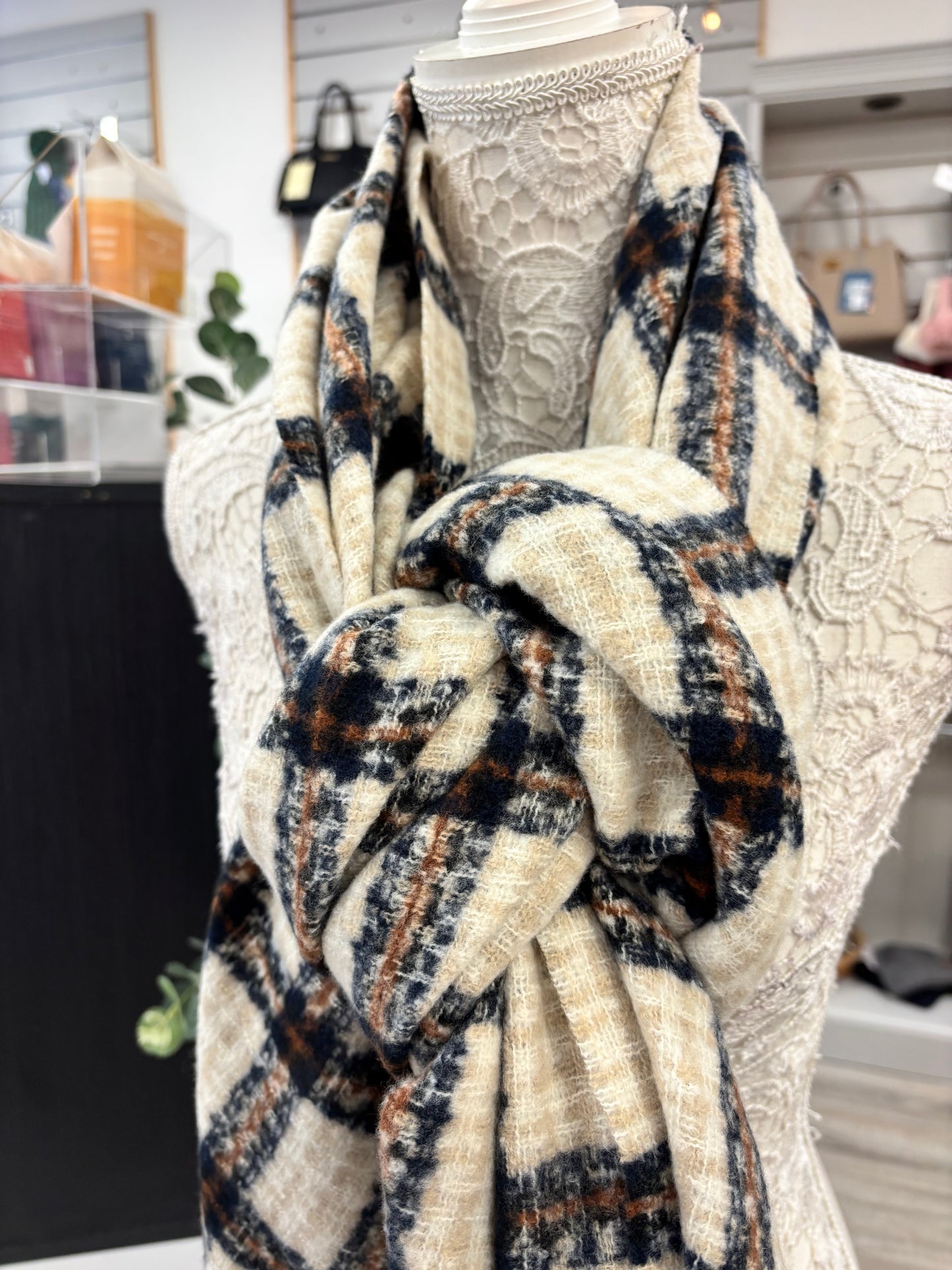 Harlow checked scarf